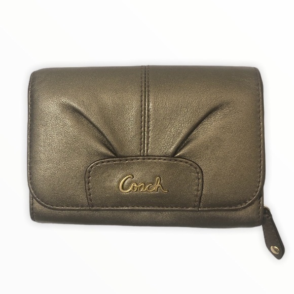 Coach Ashley leather compact wallet